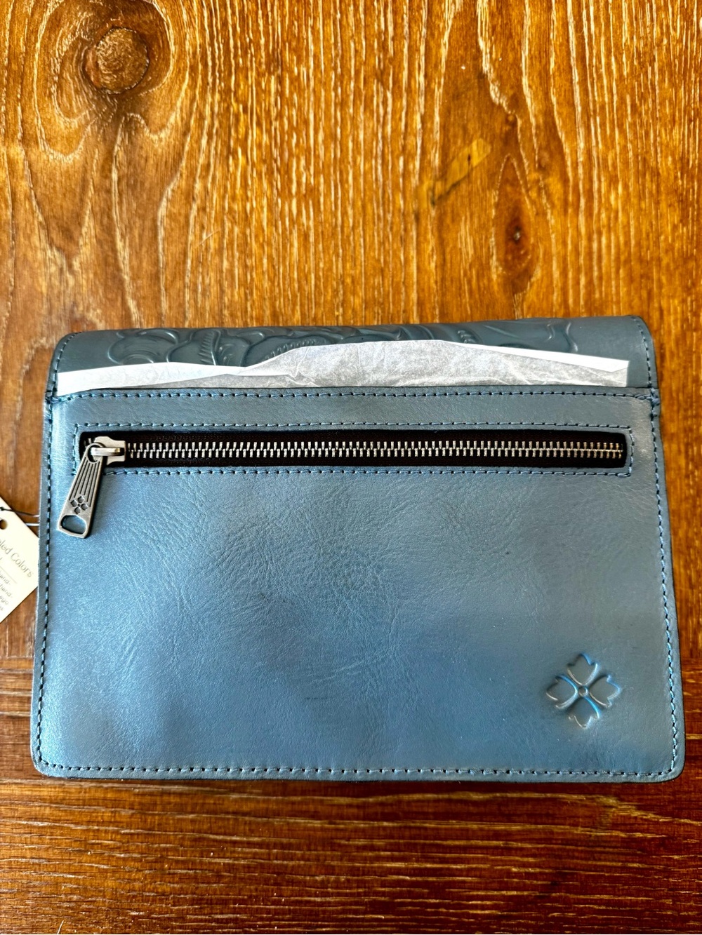 NWT Patricia Nash safflower blue Lanza crossbody bag - Picture 10 of 15